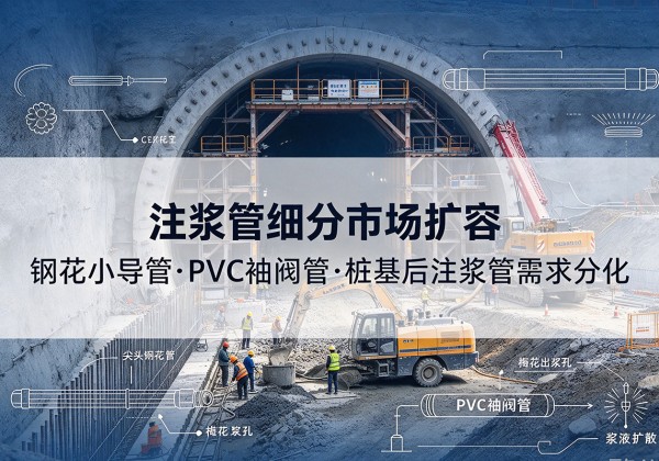 明水注浆管细分市场扩容，隧道钢花小导管、PVC 袖阀管、桩基后注浆管需求分化